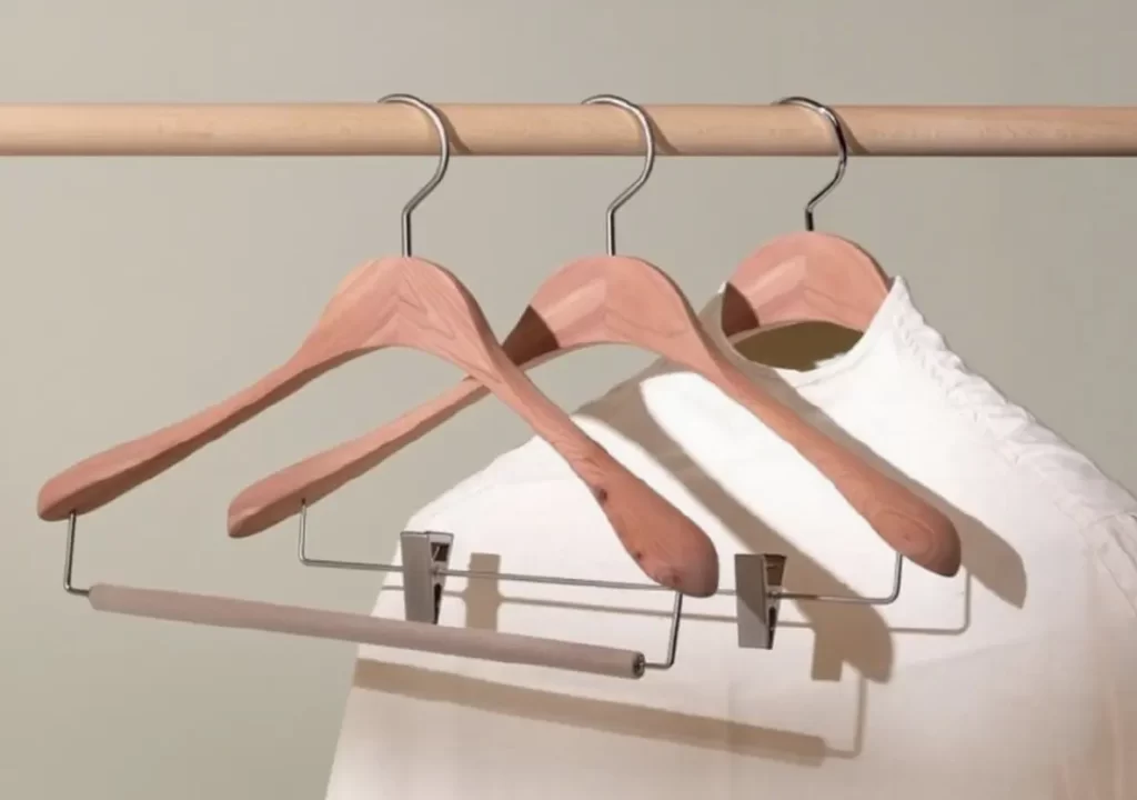 display cedar wood suit hanger