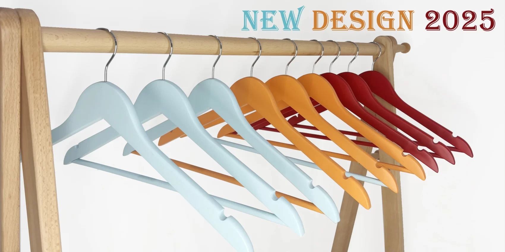 show our new wooden hanger color design
